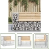 Image de The Living Store Banc de jardin en gabions 92x71x65,5 cm Pin massif