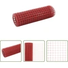 Image de The Living Store Clôture en fil de fer acier avec revêtement PVC 10x0,5 m rouge