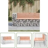 Image de The Living Store Banc de jardin en gabions 122x71x65,5 cm Bois massif Douglas
