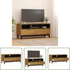 Image de The Living Store Meuble TV FLAM 110x40x50 cm bois massif pin
