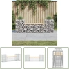 Image de The Living Store Banc de jardin en gabions 183x41x60,5 cm Pin massif