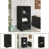Image de The Living Store Armoire de jardin noir 50x55x115 cm Poly rotin