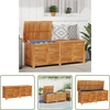 Image de The Living Store coffre de jardin avec fentes d'aération 150x50x56 cm bois massif acacia