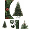 Image de The Living Store Arbre de Noël artificiel pliable avec cônes et baies 210 cm