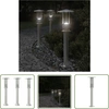 Image de The Living Store Lampes d'allée 3 pcs. argent 60 cm acier inoxydable