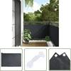 Image de The Living Store Pare-vue de jardin Anthracite 300x75 cm PVC