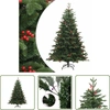 Image de The Living Store Arbre de Noël artificiel pliable avec cônes et baies 240 cm