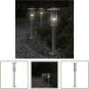 Image de The Living Store Lampe d'allée argentée 60 cm Acier inoxydable