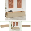 Image de The Living Store Coffre de jardin Beige 220x50x54 cm Poly rotin acacia