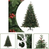 Image de The Living Store Arbre de Noël artificiel pliable avec cônes & baies 180 cm