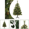 Image de The Living Store Arbre de Noël artificiel pliable avec cônes 120 cm