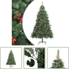 Image de The Living Store Arbre de Noël artificiel pliable avec cônes et baies 240 cm