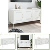 Image de The Living Store Armoire TV blanche 100,5x39x50,5 cm Acier