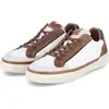 Image de Bullboxer Hommes Baskets Blanc Marron Cuir lisse Taille : 42
