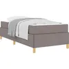 Image de vidaXL Cadre de lit en tissu, couleur taupe, 90 x 190 cm