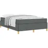 Image de vidaXL Cadre de lit avec matelas gris foncé 160 x 200 cm Tissu