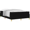 Image de vidaXL Cadre de lit avec matelas noir 160 x 200 cm Tissu