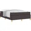 Image de vidaXL Cadre de lit avec matelas brun foncé 160 x 200 cm Tissu