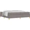Image de vidaXL Cadre de lit avec matelas Taupe 200 x 200 cm Tissu