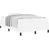 Image de vidaXL Cadre de lit avec matelas Blanc 120 x 190 cm Tissu