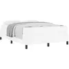 Image de vidaXL Cadre de lit avec matelas Blanc 140 x 190 cm Tissu