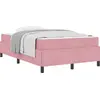 Image de vidaXL Cadre de lit rose, 120 x 190 cm, revêtement en tissu