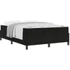 Image de vidaXL Cadre de lit avec matelas noir 140 x 200 cm Tissu