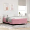 Image de vidaXL Cadre de lit avec matelas rose 160 x 200 cm Tissu