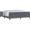 Image de vidaXL Cadre de lit avec matelas gris foncé 180 x 200 cm Tissu