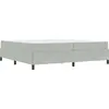 Image de vidaXL Cadre de lit gris clair 200 x 200 cm en tissu