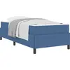Image de vidaXL Cadre de lit avec matelas bleu 90 x 190 cm Tissu