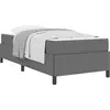 Image de vidaXL Cadre de lit avec matelas gris clair 90 x 200 cm Tissu
