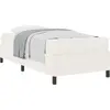 Image de vidaXL Cadre de lit avec matelas Crème 90 x 200 cm Tissu