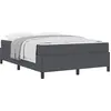 Image de vidaXL Cadre de lit avec matelas gris foncé 140 x 190 cm Tissu
