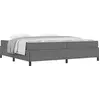 Image de vidaXL Cadre de lit avec matelas gris clair 200 x 200 cm Tissu