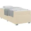 Image de vidaXL Cadre de lit avec matelas Crème 80 x 200 cm Tissu