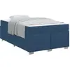 Image de vidaXL Cadre de lit avec matelas bleu 120 x 190 cm Tissu