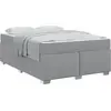 Image de vidaXL Cadre de lit avec matelas gris clair 160 x 200 cm Tissu