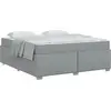 Image de vidaXL Cadre de lit avec matelas gris clair 180 x 200 cm Tissu