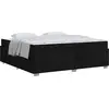 Image de vidaXL Cadre de lit avec matelas noir 200 x 200 cm Tissu