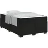 Image de vidaXL Cadre de lit avec matelas noir 120 x 190 cm Tissu