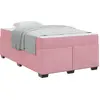 Image de vidaXL Cadre de lit avec matelas rose 120 x 200 cm Tissu