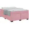 Image de vidaXL Cadre de lit avec matelas rose 140 x 200 cm Tissu