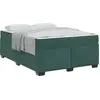 Image de vidaXL Cadre de lit avec matelas vert foncé 160 x 200 cm Tissu