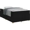 Image de vidaXL Cadre de lit avec matelas noir 120 x 190 cm Tissu