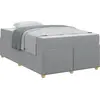 Image de vidaXL Cadre de lit avec matelas gris clair 120 x 200 cm Tissu