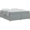 Image de vidaXL Cadre de lit avec matelas gris clair 180 x 200 cm Tissu