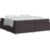 Image de vidaXL Cadre de lit avec matelas brun foncé 200 x 200 cm Tissu