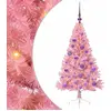Image de vidaXL Arbre de Noël artificiel pré-éclairé Rose 120 cm PVC