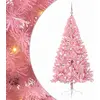 Image de vidaXL Arbre de Noël artificiel pré-éclairé rose 180 cm PVC